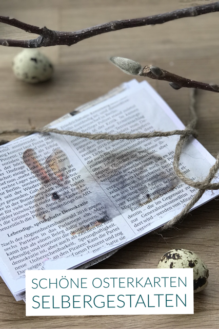 Anleitung für Vintage Osterkarten mit Hasenmotiv, diese hübsche Karte wird mit Sicherheit den Beschenkten mit viel Freude erfüllen! Sie schnell gemacht und es gibt noch weiter schöne Anleitungen zum Thema Ostern, auf www.elfenkindberlin.de