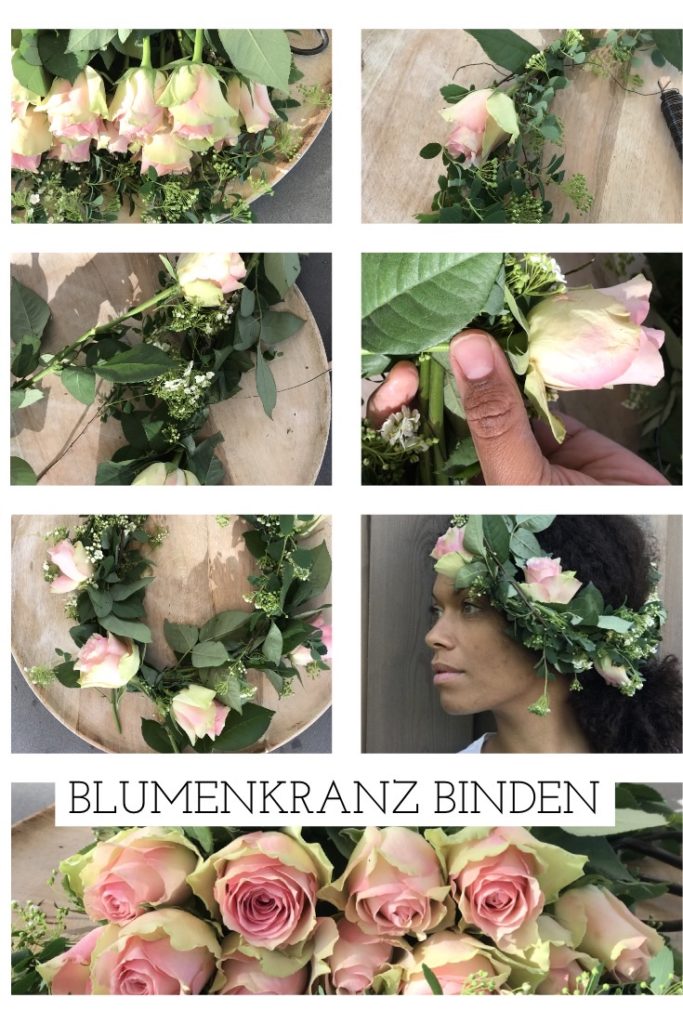 Blumenkränze selber machen mit den Fairtrade Rosen in Kombination mit Gartenschönheiten. ein DIY für Hochzeiten, Taufe, Muttertag, für unsere Kinder oder einfach nur so!